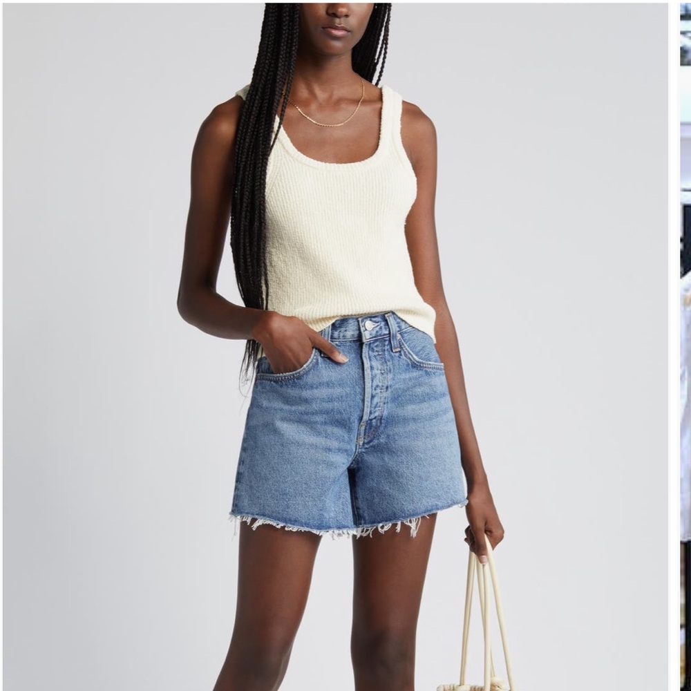 Agolde Parker Long Shorts, Skywave